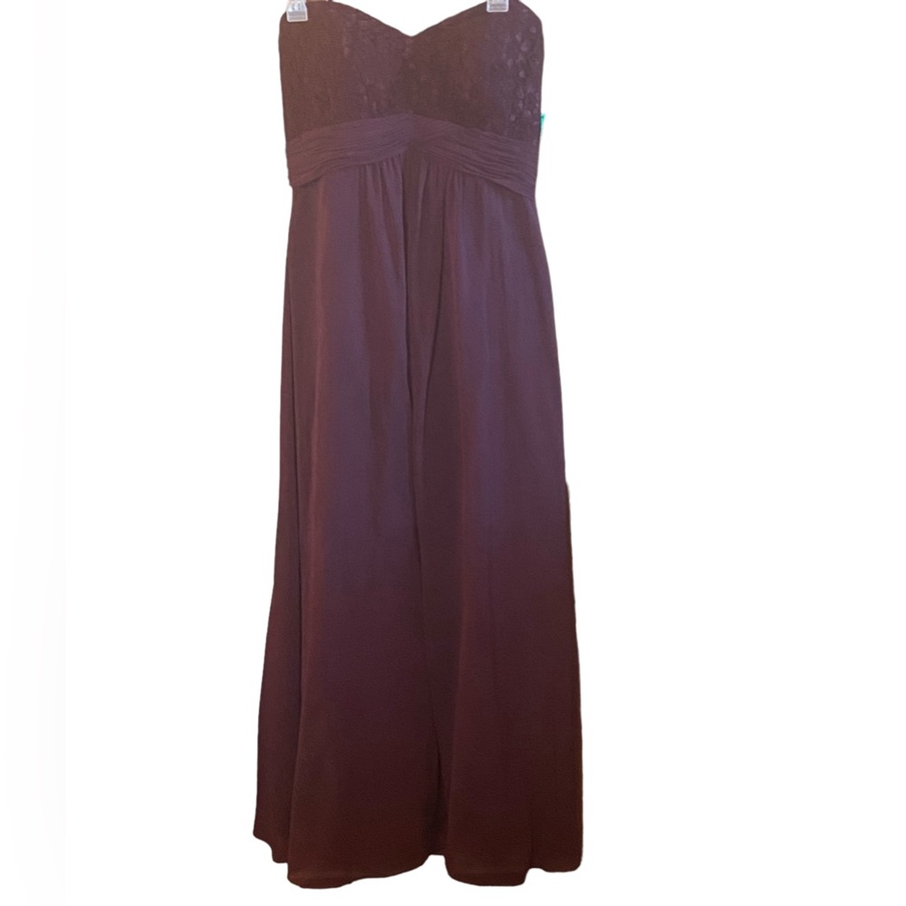 Christina Wu Women's Strapless Bridesmaid Dress /Color Aubergine‎ (Plum) Size 14
